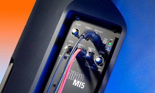 Pack 2 Micro + enceinte amplifiée Turbosound M15 1100w sur trépied