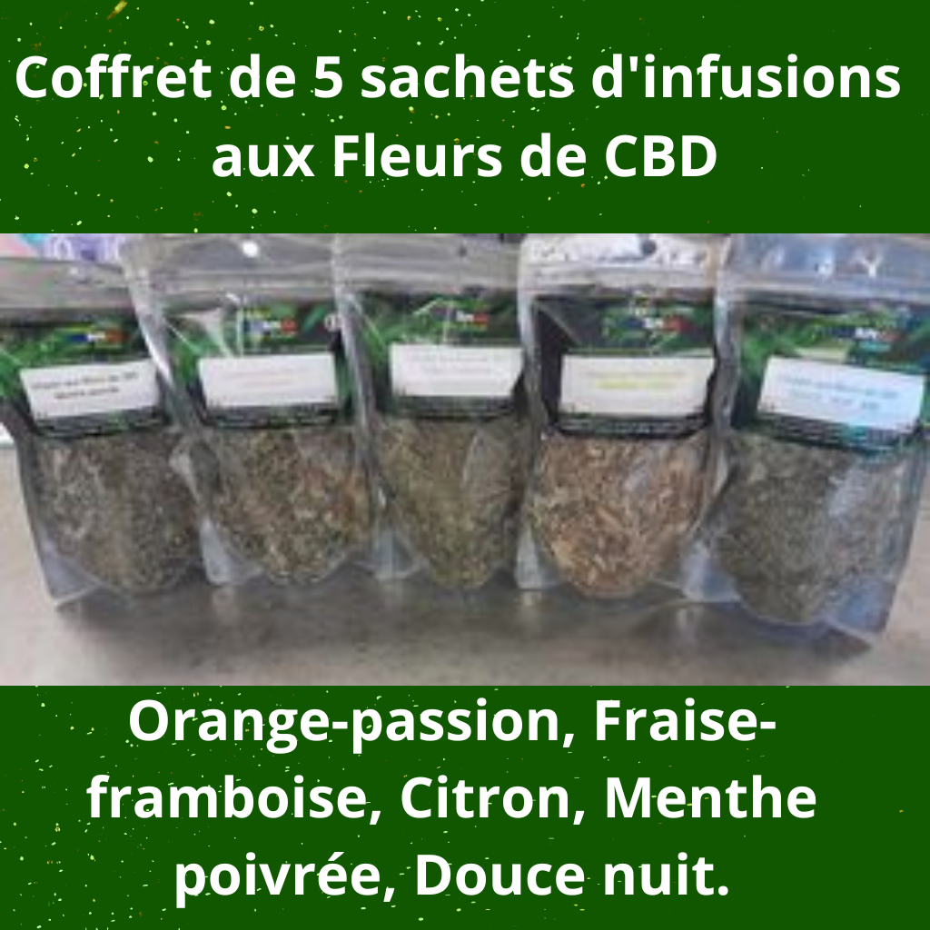 Coffret 5 Infusions aux Fleurs de CBD