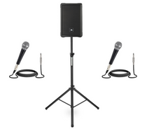 Charger l'image dans la galerie, Pack 2 Micro + enceinte amplifiée Turbosound M15 1100w sur trépied