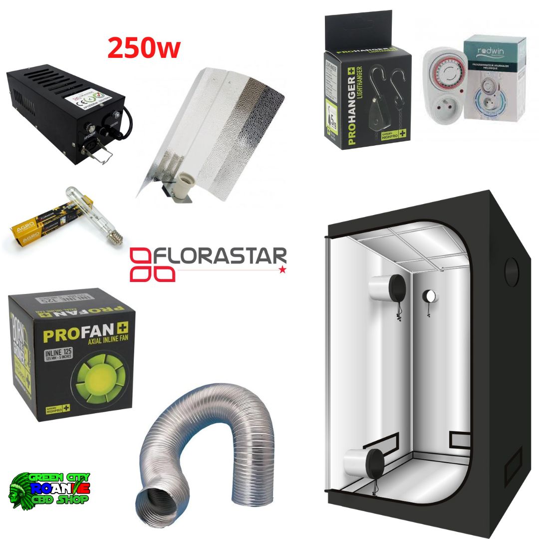 Pack chambre de culture GREENCUBE 80 éclairage 250W FLORASTAR