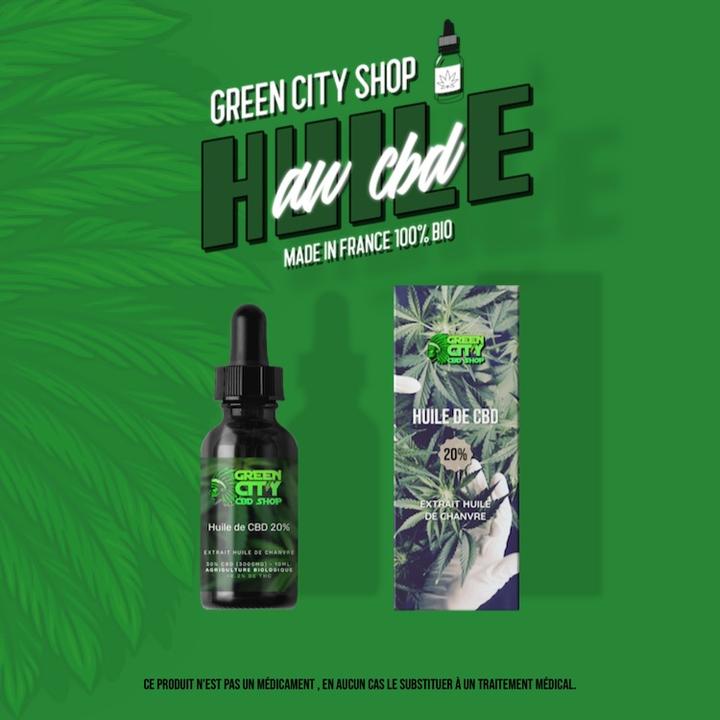 Huile de CBD 20% Full Spectrum  GreenCity Roanne - CBD Shop et Growshop