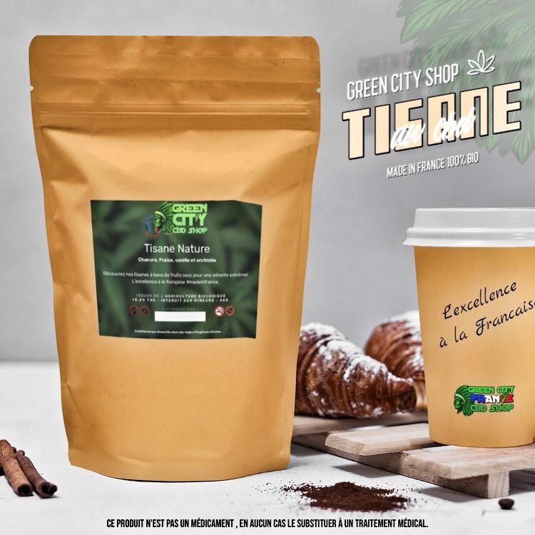 Infusion au CBD fraise des bois - GreenCity - CBD Shop Roanne - livraison express 42