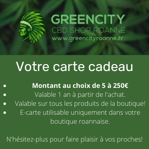 Votre carte cadeau GreenCity - GreenCity - E-shop CBD Roanne