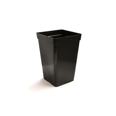 POTS CARRE NOIR 23x23x27,5 cm - 11 L fond drainant