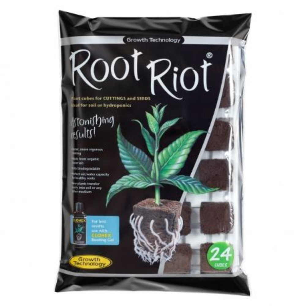 ROOT RIOT plateau de 24 bouchons de bouturage - Growth Technology