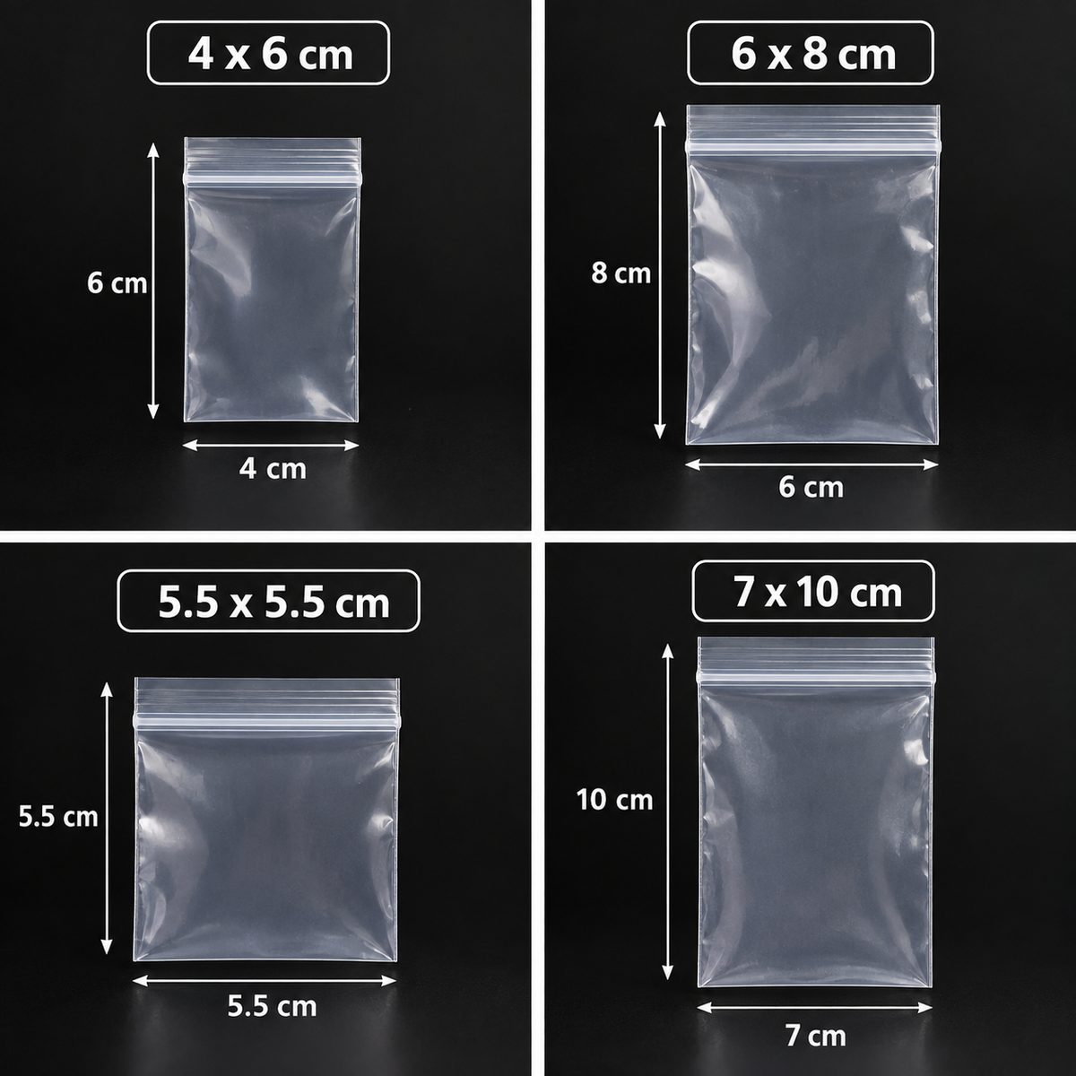 Sachet Zip 5.5cm par 5.5cm x100