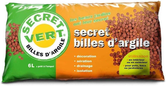 Billes d'argile en sac de 40 litres - Secret vert