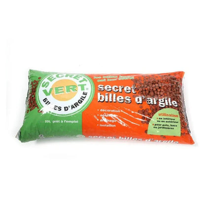 Billes d'argile en sac de 40 litres - Secret vert