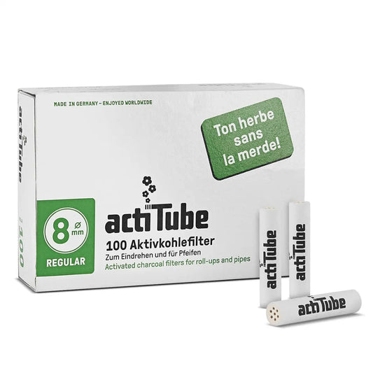 Filtres Acti Tube Charbon Regular 8mm ( 10 pièces )