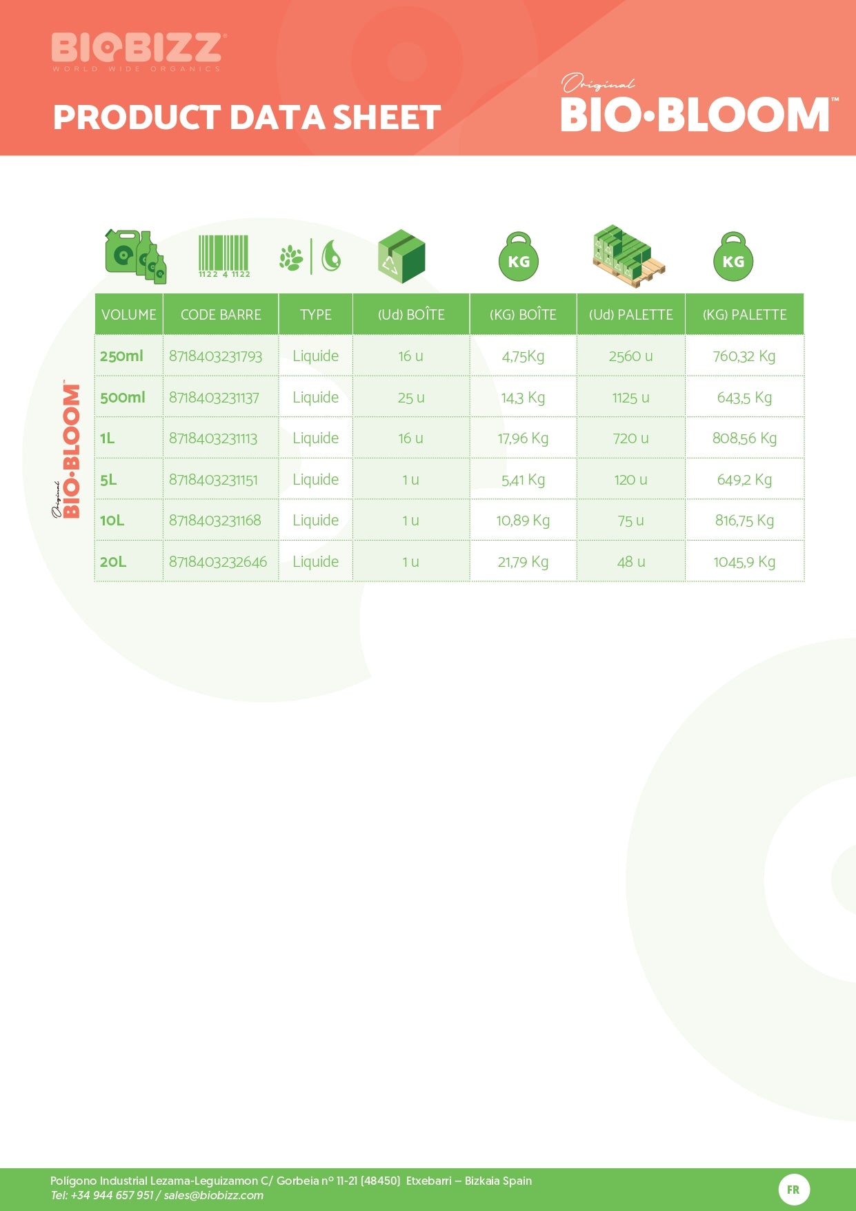 Engrais floraison BIO.BLOOM 1 litre - biobizz