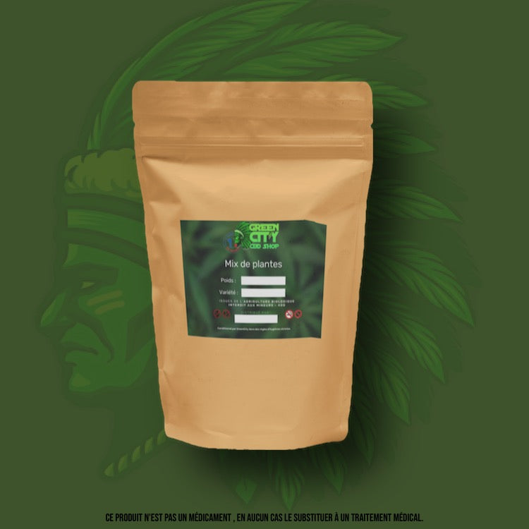 Mix de plantes (noisetier, menthe poivrée, verveine, guimauve) 40g - GreenCity - E-shop CBD Roanne