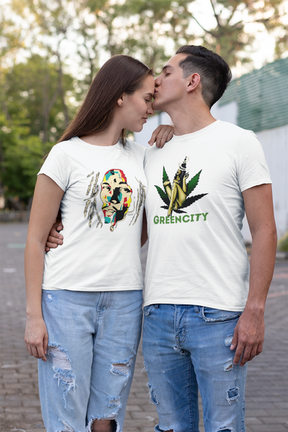 T-shirt BIO Unisex Weed -  Pawke x GreenCity